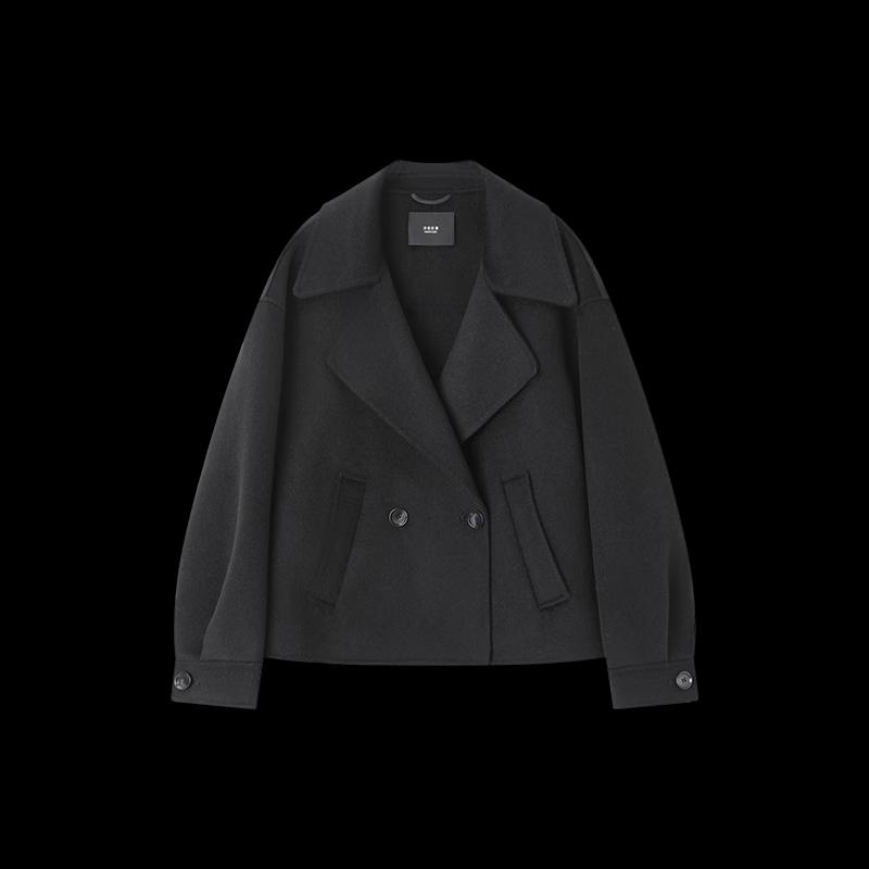 Women's 100% Merino Wool Double-Faced Lapel Coat