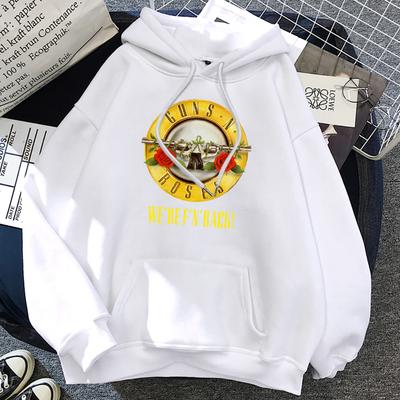Guns N' Roses We'Re Back Retro Street Style Hoodie Voor Dames O-Hals Zak Trui Hoodie Ademende Trui Dames Hoodie