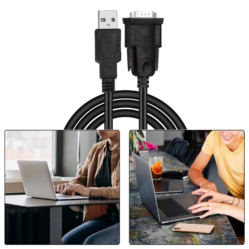 USB zu RS232 Seriell 9-Pin Stecker Adapterkabel Anschluss Datenkabel für Elektronisches Gerät Kamera Desktop Laptop Drucker
