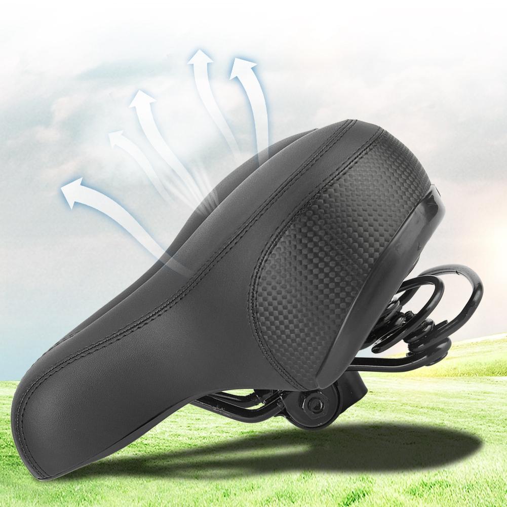 Fahrradsitz, Doppelfeder-Fahrradsattel mit reflektierendem Streifen für Langstreckenfahrten, Hohl und atmungsaktiv