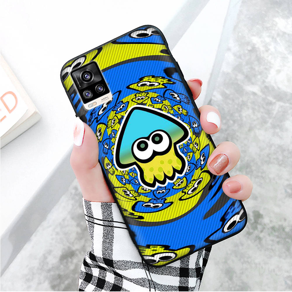 Černé pouzdro pro Xiaomi Redmi 13C Note 9 iPhone XR 7 8 14 15 11 12 13 X XS Pro Max Samsung A25 S23 S24 FE Ultra Plus Splatoon