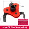 Auto Oil Three-claw Filter Wrench Oil Compartment Disassembly and Assembly Adjustable Disassembly Anti-skid Oil Filter Tool