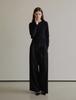 THEELO Wool Blended Two Tuck Wide Pants (Black)