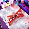 Budweiser Print Rug, Washable Floor Carpet, For Entryway Dorm Laundry Room Office Study, Home Decor Birthday Christmas Gift