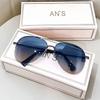 Fashion Gradient Sunglasses for Men Big Frame Pilot UV400 Anti-reflective Brand Design Sun Glasses Homme
