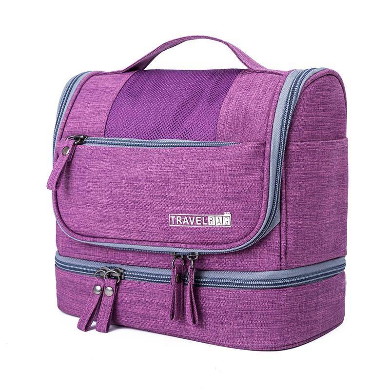Large Capacity Travel Toiletry Bag With Wet Dry Separation Hanging Design Women Men Daily Use
