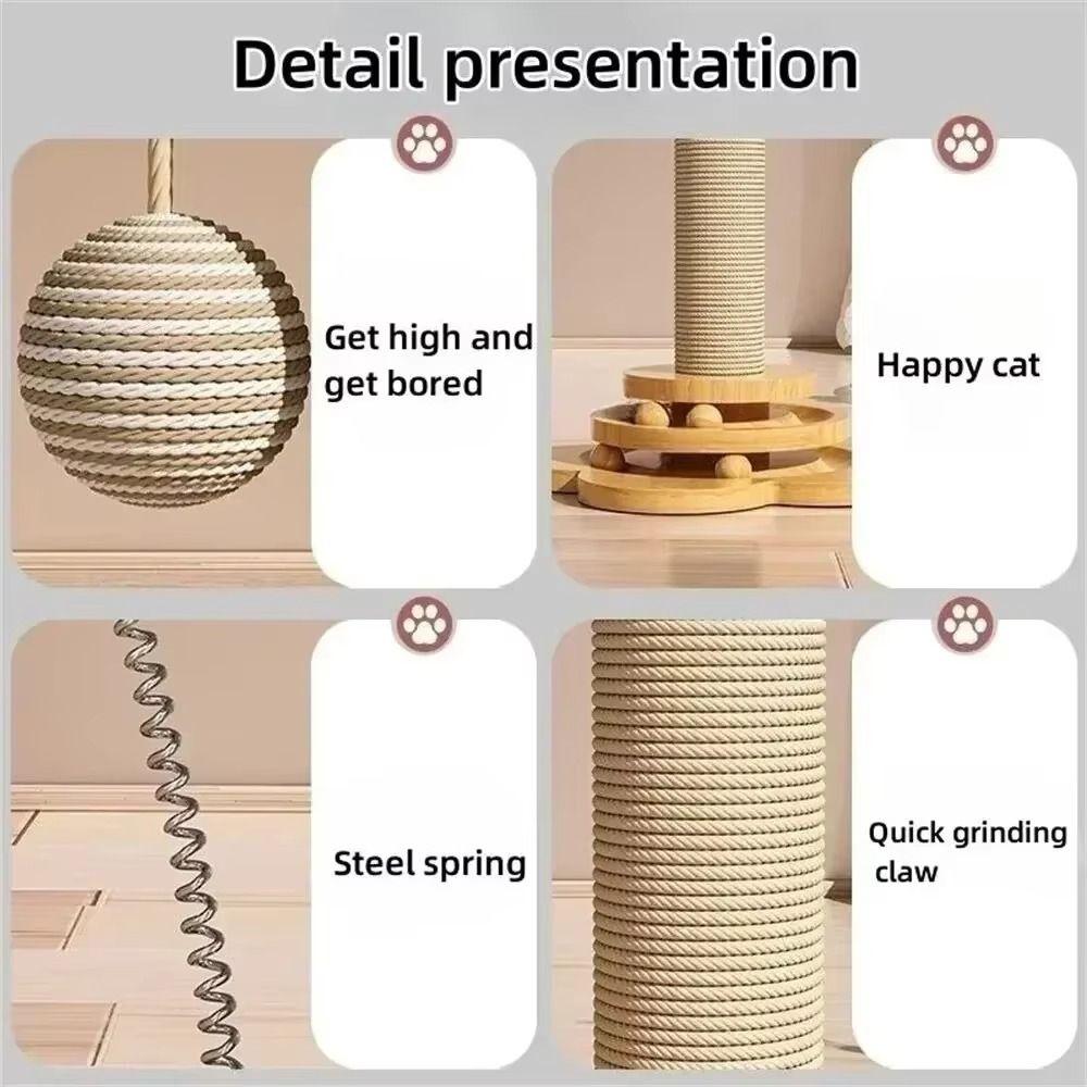 Sisal Scratching Board Cat Scratcher Cat Supplies Cat Turntable New Funny Cat Stick