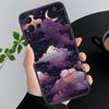 Scenery Anime Art Night Sky Stars Moon Phone Case For Samsung S25 S24 S23 S22 S21 S20 Ultra S20 S22 S21 S23 S20 FE S24 Plus