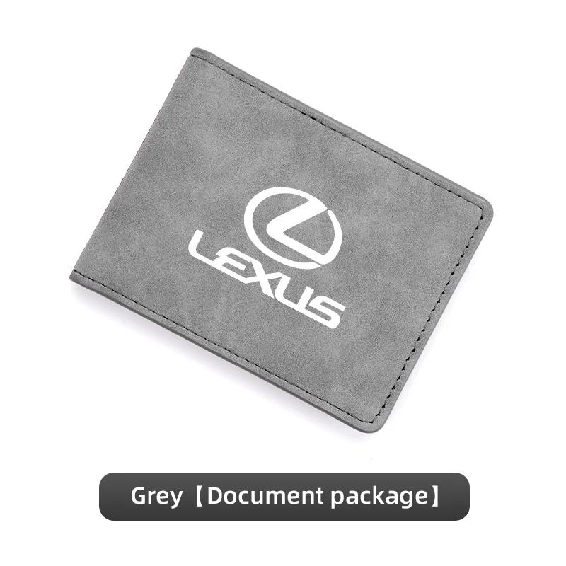 Car Driver License Cover Suede Wallet Card Storage Bag For Lexus IS200 UX250h Ct200h ES300h NX300h RX400h ES350 GX470 IS250 LS NB5