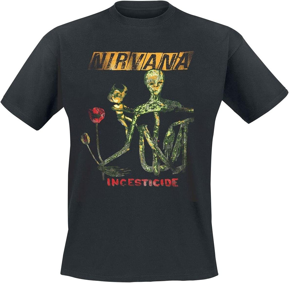 Футболка Nirvana Reformant Incesticide Логотип группы Официальная Мужская Черная Размер XL S