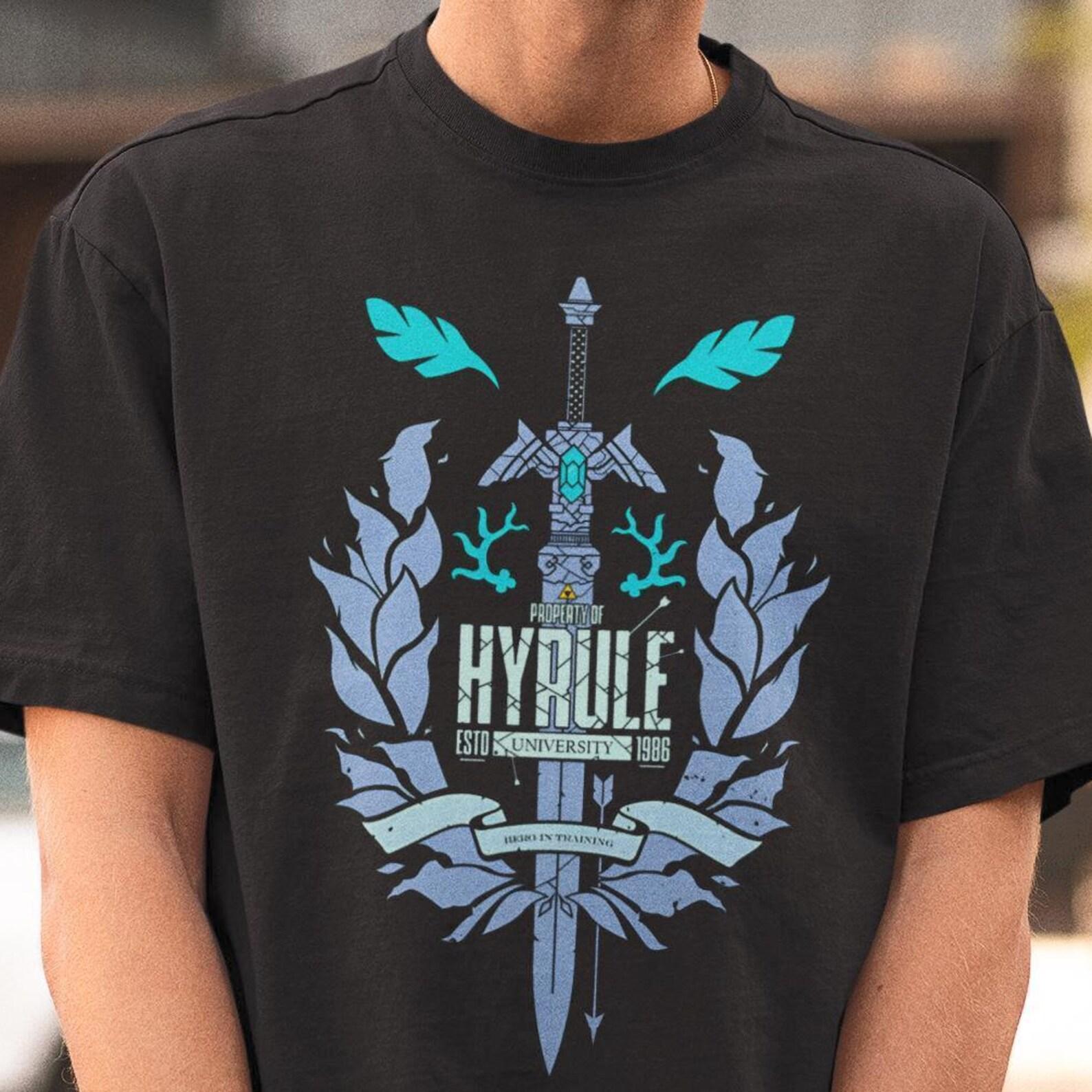 Hyrule University Crest Shirt - Gaming Property of Tee,Legend of Zelda Fan Apparel L