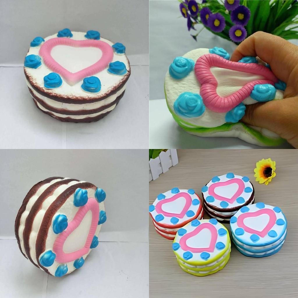 Pane alla Frutta a Forma di Cuore in Memory Foam Giocattolo per Alleviare lo Stress per Arredamento Casa