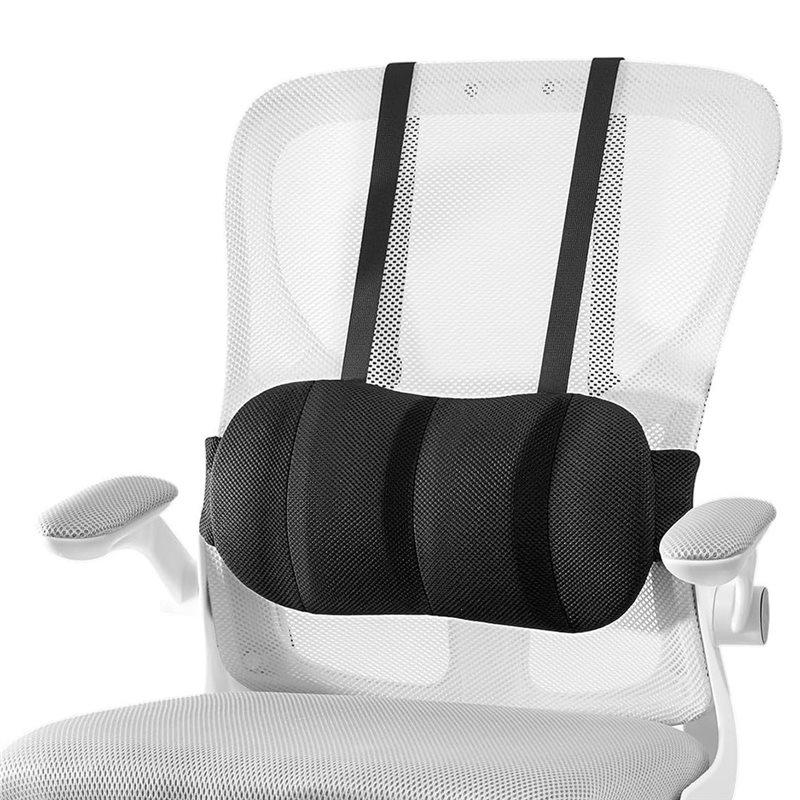 

Good-Lumbar Support Pillow Adjustable Strap Design, Back Support For Office Chair Cushion, Fits Car And For Office Chair