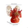Chinese Year Decorations Artificial Flower Pot Floral Accessory with Pendants Red Branches for