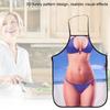 3D Funny Cooking Apron Sexy Man Woman Apron Waterproof Apron