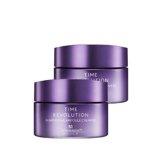 MISSHA Time Revolution Night Repair Ampoule Cream 5X Anti-Aging & Hydrating Face Cream 50ml x2