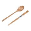 Natural Wooden Chopsticks And Spoon Set Eco Friendly Kitchenware Wood Grain Utensils Wood Cutlery For Daily Use
