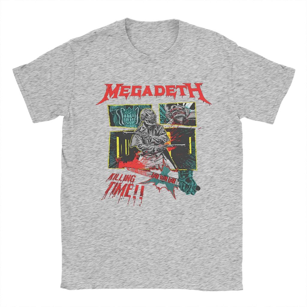 M-Megadethed Band  T Shirt Men's  Pure Cotton Creative T-Shirt Round Neck  Tees Short Sleeve Tops Graphic Printed