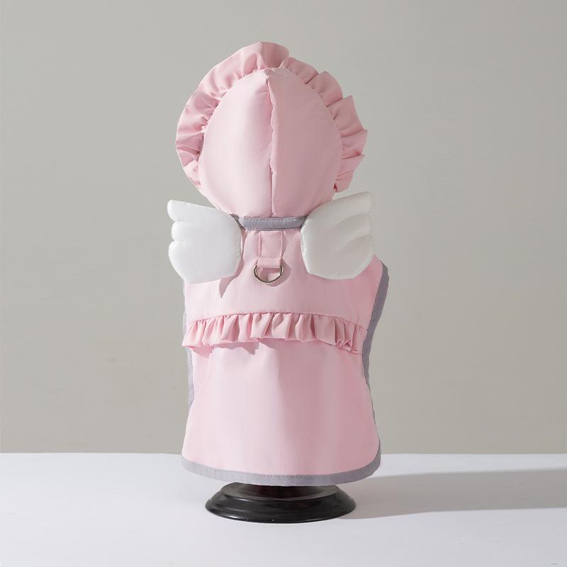 

Собака Дождливый день на улице Конфетный цвет Ангел Двуногий Дождевик Тедди Маленькая и средняя собака Пончо Водонепроницаемая одежда для домашних животных 3XL