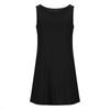 Women Sleeveless Casual Crew Neck Fitted Solid Tank Dress Soft Lightweight Simple Design Comfortable Mini Dress for Daily Wear