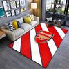 Red Arsenal Logo Pattern Carpet Suitable As a Non-slip Mat for the Living Room or Bedroom Sofa