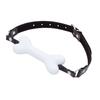Bone-Shaped Silicone Ball Gag Adjustable BDSM Mouth Restraint for Bondage Roleplay Soft Body-Safe Discreet Adult Toy for Couples' Play
