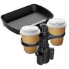 Multifunctional Car Cup Holder With Attachable Tray 360 Swivel Adjustable Car Food Eating Tray Table Auto Cup Holders
