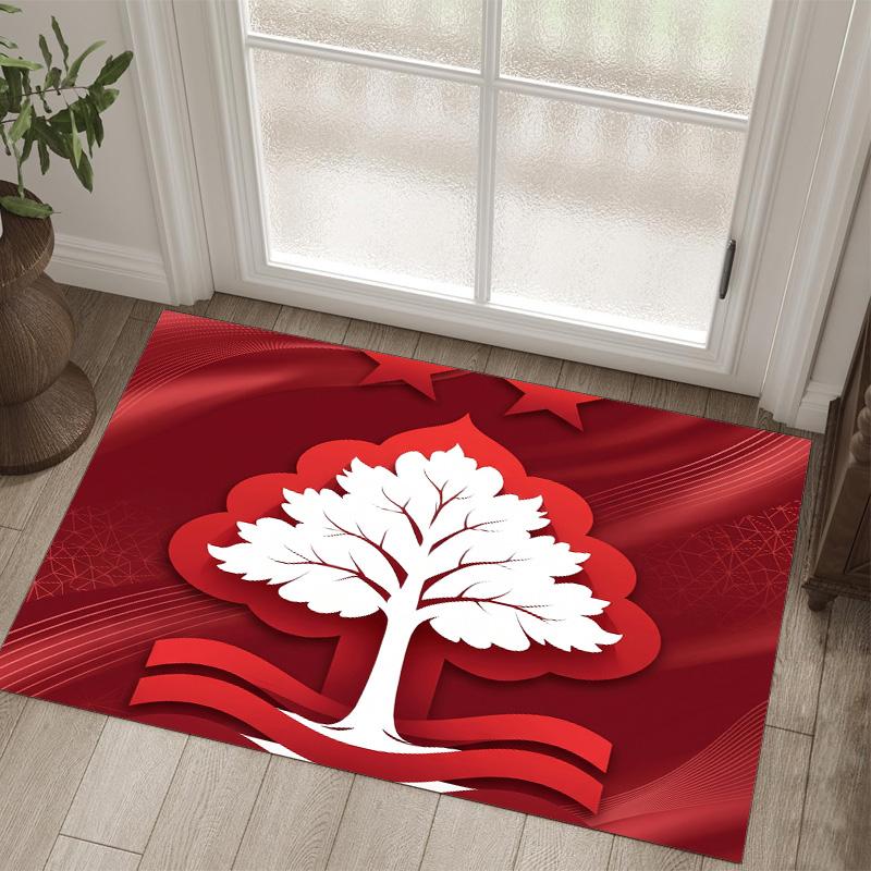 Nottingham Forest Design Kristall Samt Teppich Gemütlich Nicht?Rutschfester Teppich mit Aufdruck für Schlafzimmer Wohnzimmer Eingang