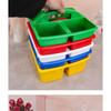 6Pcs Stacking Storage Basket With Handle Space Saving Organiser Box For School Office Supplies Kitchen Organization