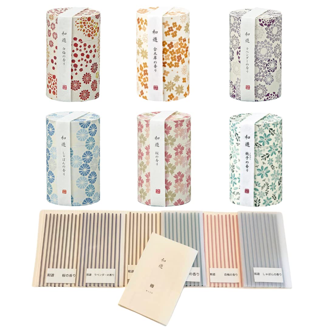 

Wayu 60 pieces trial set 6 types assorted aroma stick incense incense set
