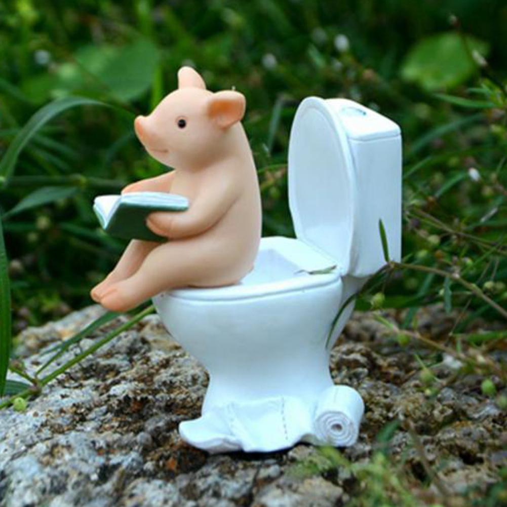 Adorable Pig Decor Cute Piggy Figurine Resin Pig Ornament Charming Design