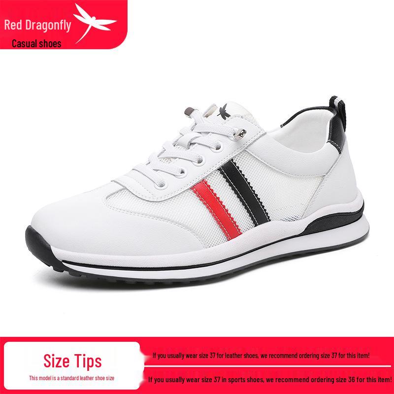 Red Dragonfly Women s Soft Sole Low Top Breathable White Summer Sneakers 40 белый/чёрный