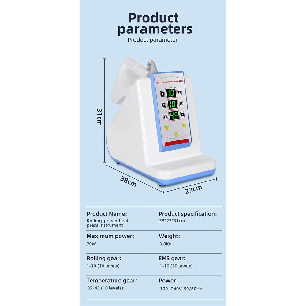 3-in-1 EMS Massage Roller Microcurrent Heating Vibration Body Shaping Weight Loss Professional Fatigue Relief Device
