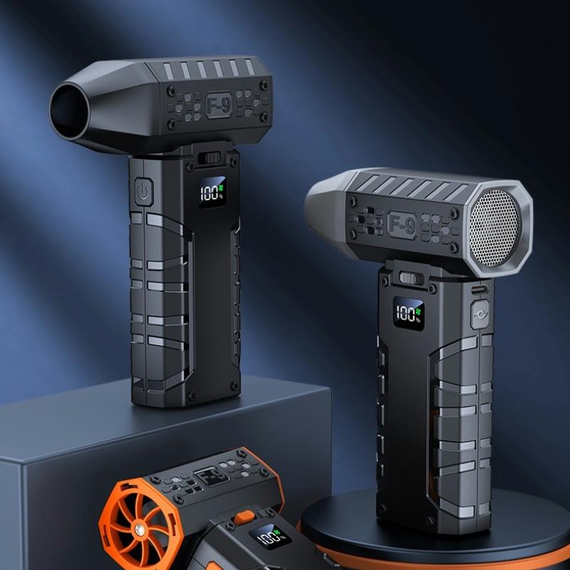 F9 Turbo Jet Fan Electric Air Duster Portable 130000RPM Cleaning Blower Tool Car Blowing Snow 4 Gears adjustable Type-C Charging