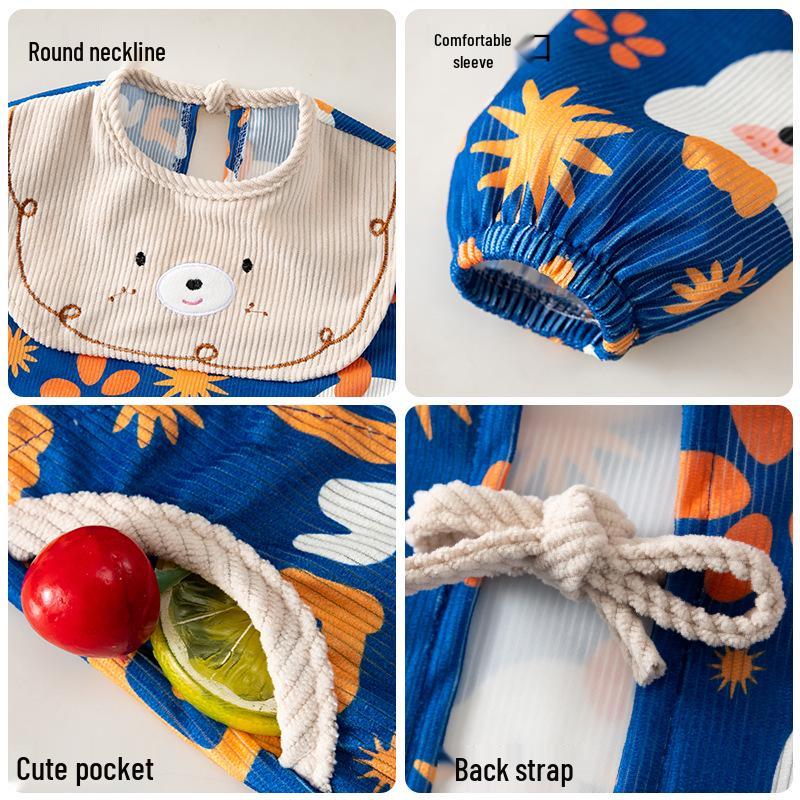 Unisex Baby Waterproof Long Sleeve Coveralls: Autumn/Winter Bib & Apron