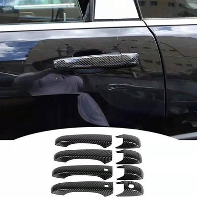 Dodge Journey (07-15) Maniglia Porta Nera Lucida con Ciotola con Motivo Fibra di Carbonio