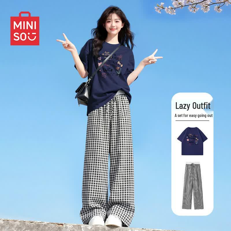 MINISO Women's Casual Summer Two-Piece Set