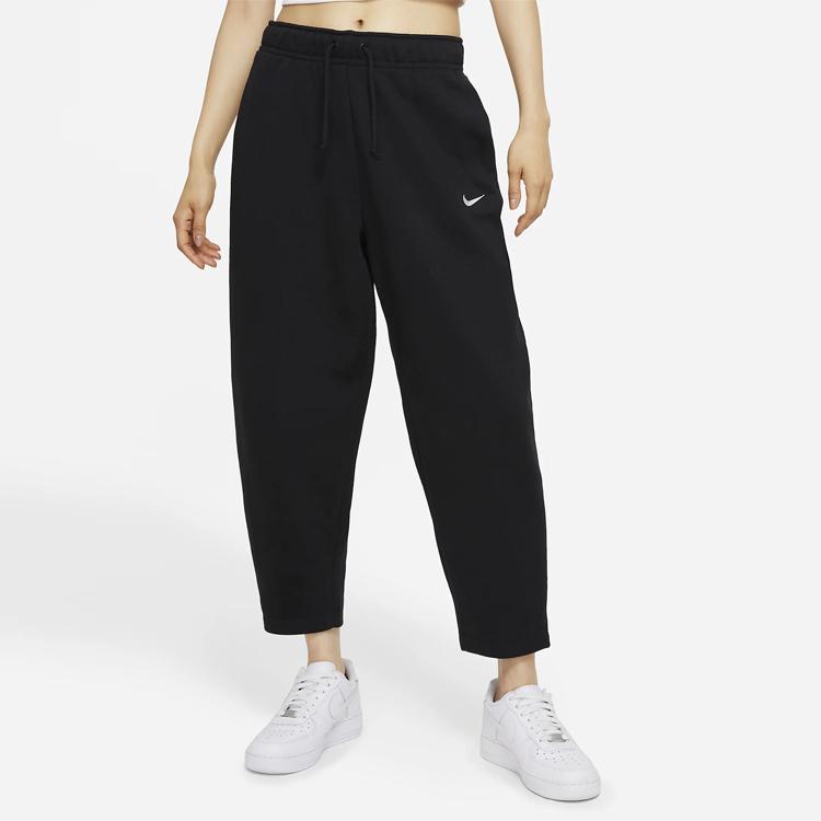 Nike Colecția Sportswear Essentials Curve Pantaloni Cropped Fleece Femei Partea de Jos Negru DD5637-010