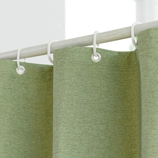 Sprchový závěs s vroubkovaným vzorem, odolný nepromokavý závěs s 12 háčky, pratelný, silný látkový sprchový závěs s černým okrajem do koupelny, hotelové vany