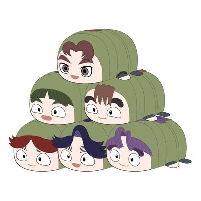 TV Anime Potekoro Mascot 4 Box "Nintama Rantaro"