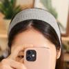 Daily Headband Designer Headband Angel Shushu Simple Ribbed Turban Gray