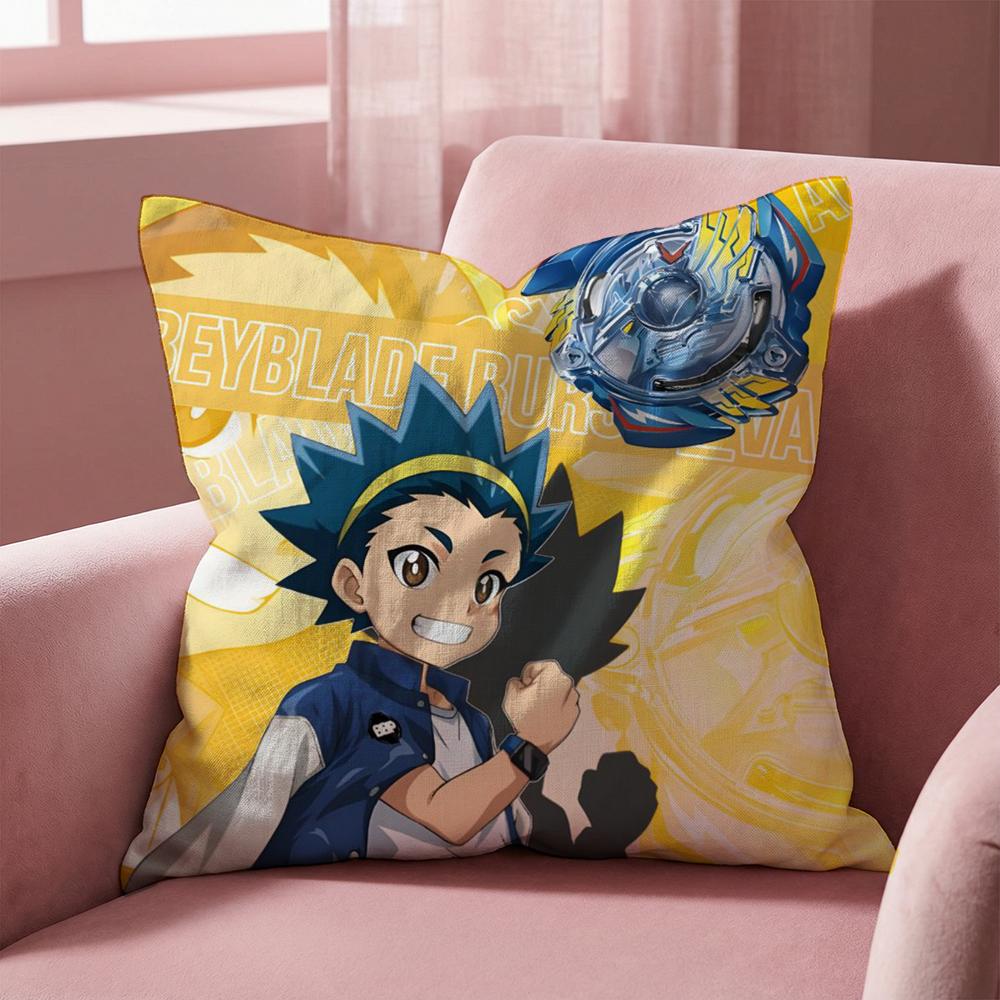 Hot Anime B-Beyblade Cushion Cover Multi-Scene Pillow Cover for Home & Car - Reversible, Soft & Durable for Daily Use