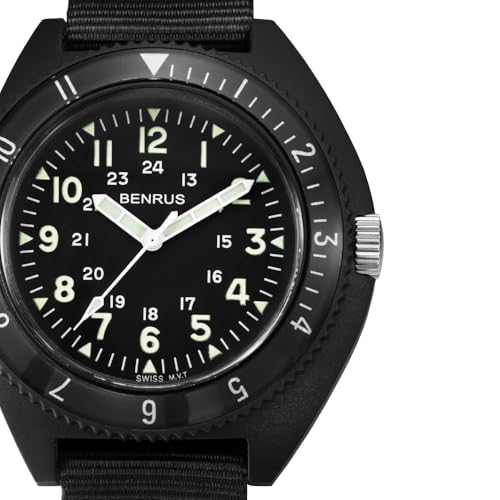 Benrus TYPE3-BK Men's Watch, Black