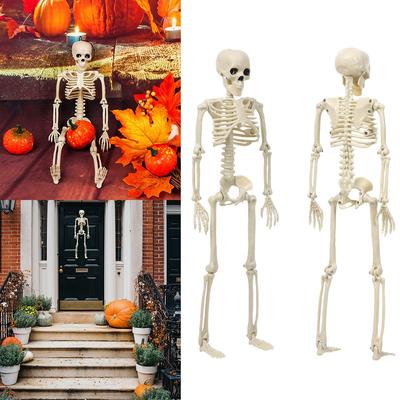 Plastic Hanging Outdoor Halloween Scary Props Poseable Size Human Skeleton