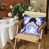 Game Genshin Impact Columbina Cushion Cover Silky Short Plush Invisible Zipper Dustproof Sofa Pillow Case for Home Decor