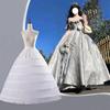 6-Reif-Unterrock für Brautkleider, langer Saum, Krinoline, Brautkleid-Unterwäsche für Erwachsene