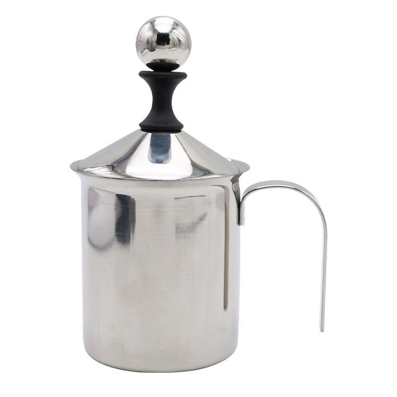Japanese Style Stainless Steel Double Layer Handheld Milk Frother for Fancy Coffee