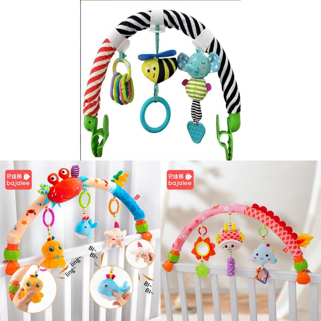 Infant Stroller Attachment With Sound And Visual Stimulation For Baby Engagement