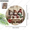 Holiday decoration pendant, decoration of home walls or doors, 2d flat wooden, Christmas decoration, gifts for friends and family