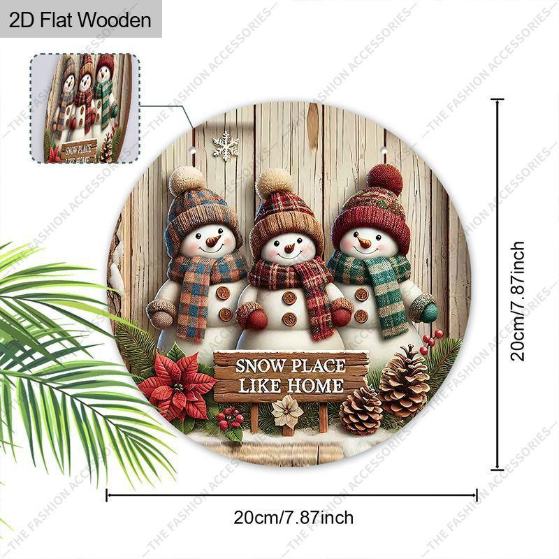 Holiday decoration pendant, decoration of home walls or doors, 2d flat wooden, Christmas decoration, gifts for friends and family